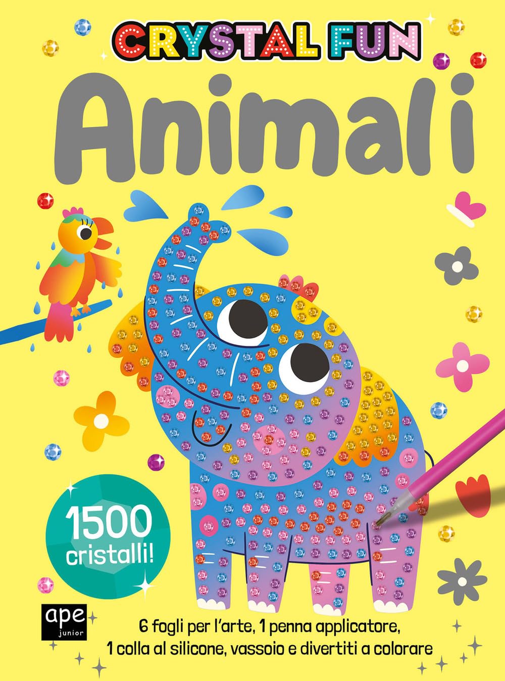 Animali. Crystal fun. Ediz. a colori. Con penna applicatore. Con spatola Non-fiction