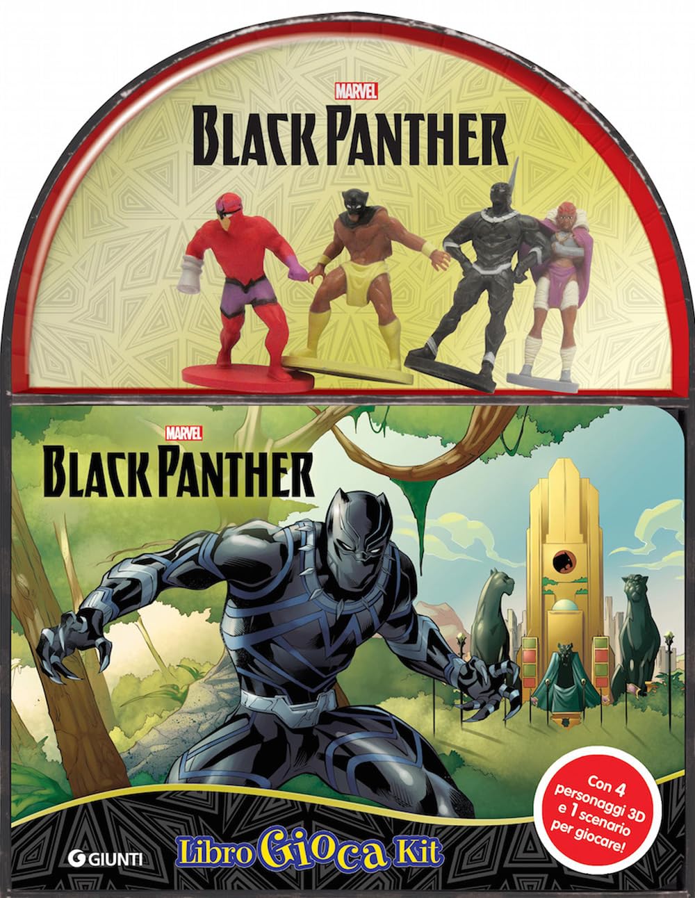 Black Panther. Marvel. Libro gioca kit. Ediz. a colori. Con 4 personaggi 3D. Con scenario per giocare Tiptoi & Games