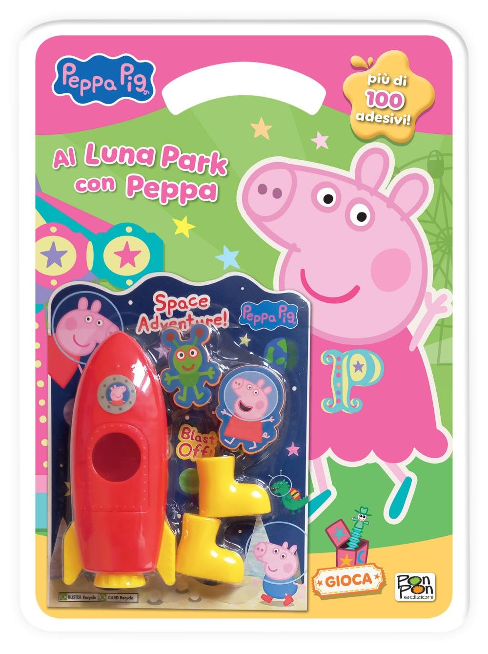 Al luna park con Peppa. Peppa Pig. Con adesivi. Ediz. a colori. Con razzo spaziale Tiptoi & Games