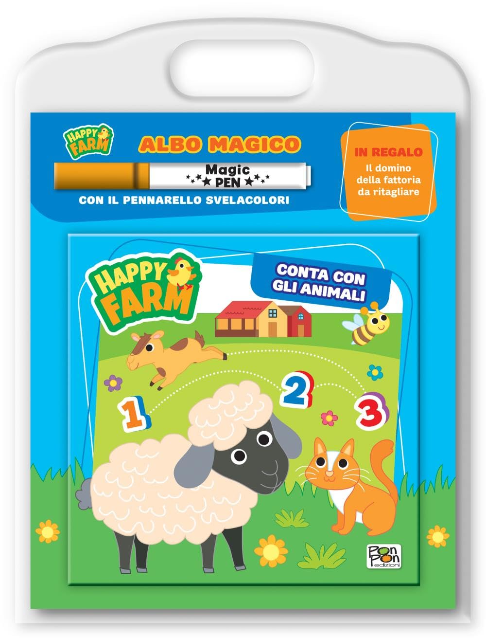 Conta con gli animali. Happy farm. Albo magico. Ediz. a colori. Con pennarello svelacolori Living & Furnishing