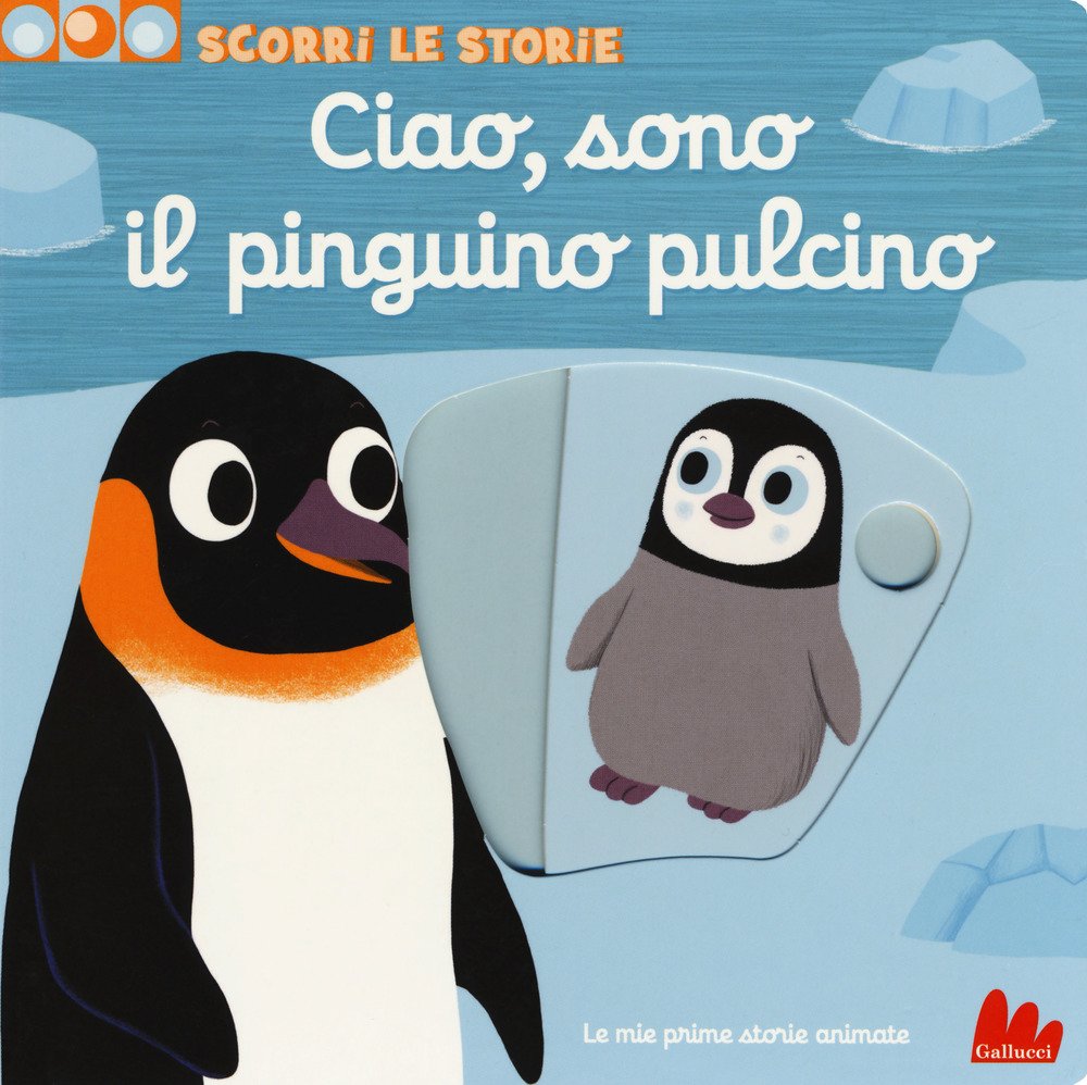 Ciao, sono il pinguino pulcino. Scorri le storie book