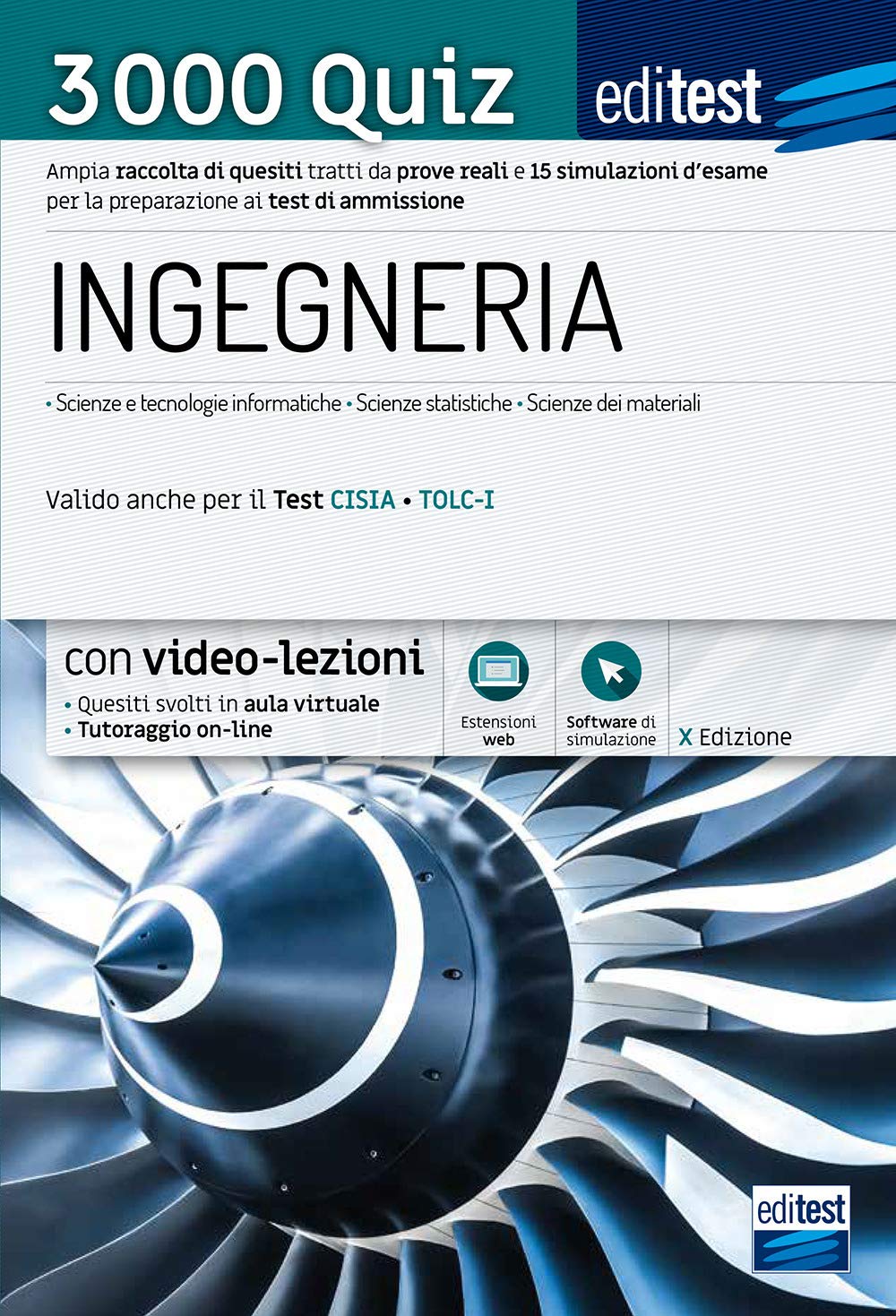 3000 Quiz Ingegneria: Ampia raccolta di quesiti tratti da prove reali e 15 simulazioni d’esame per la preparazione ai test di ammissione (Ammissioni) Education & Training