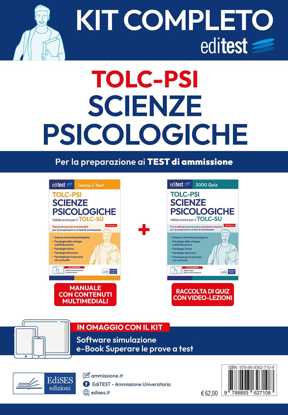 TOLC PSI 2024. Kit completo per il test di Scienze psicologiche. Con ebook. Con espansione online. Con software di simulazione (EdiTest Ammissioni universitarie) Study Guides