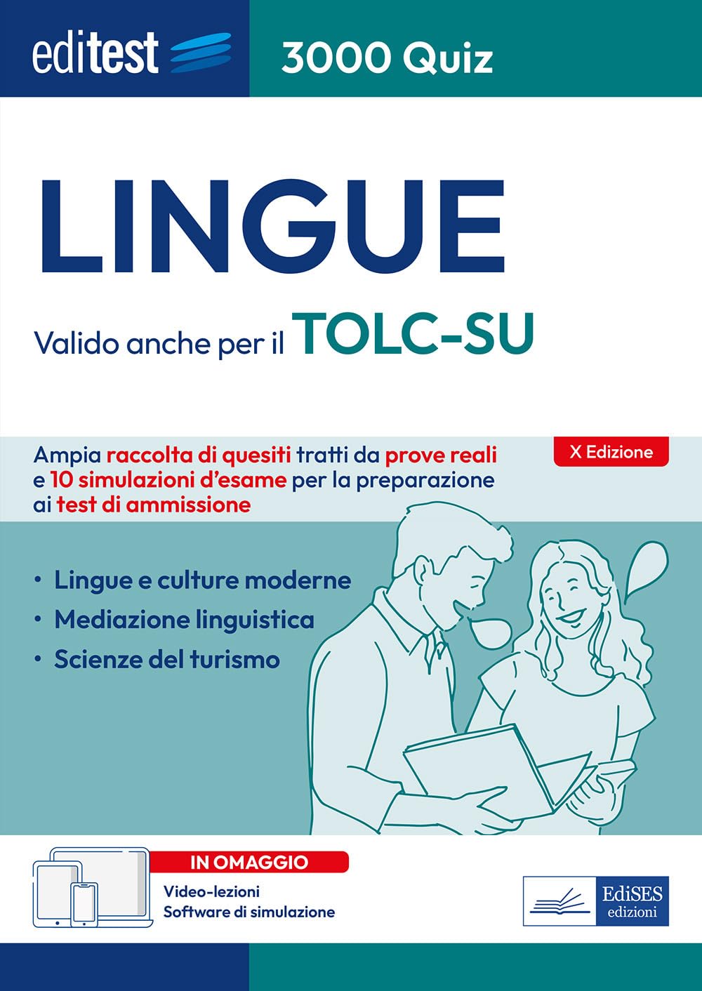 EdiTEST. Lingue. 3000 quiz. Ampia raccolta di quesiti tratti da prove reali e 10 simulazioni d'esame per la preparazione ai test di ammissione. Con software di simulazione. Con video-lezioni book