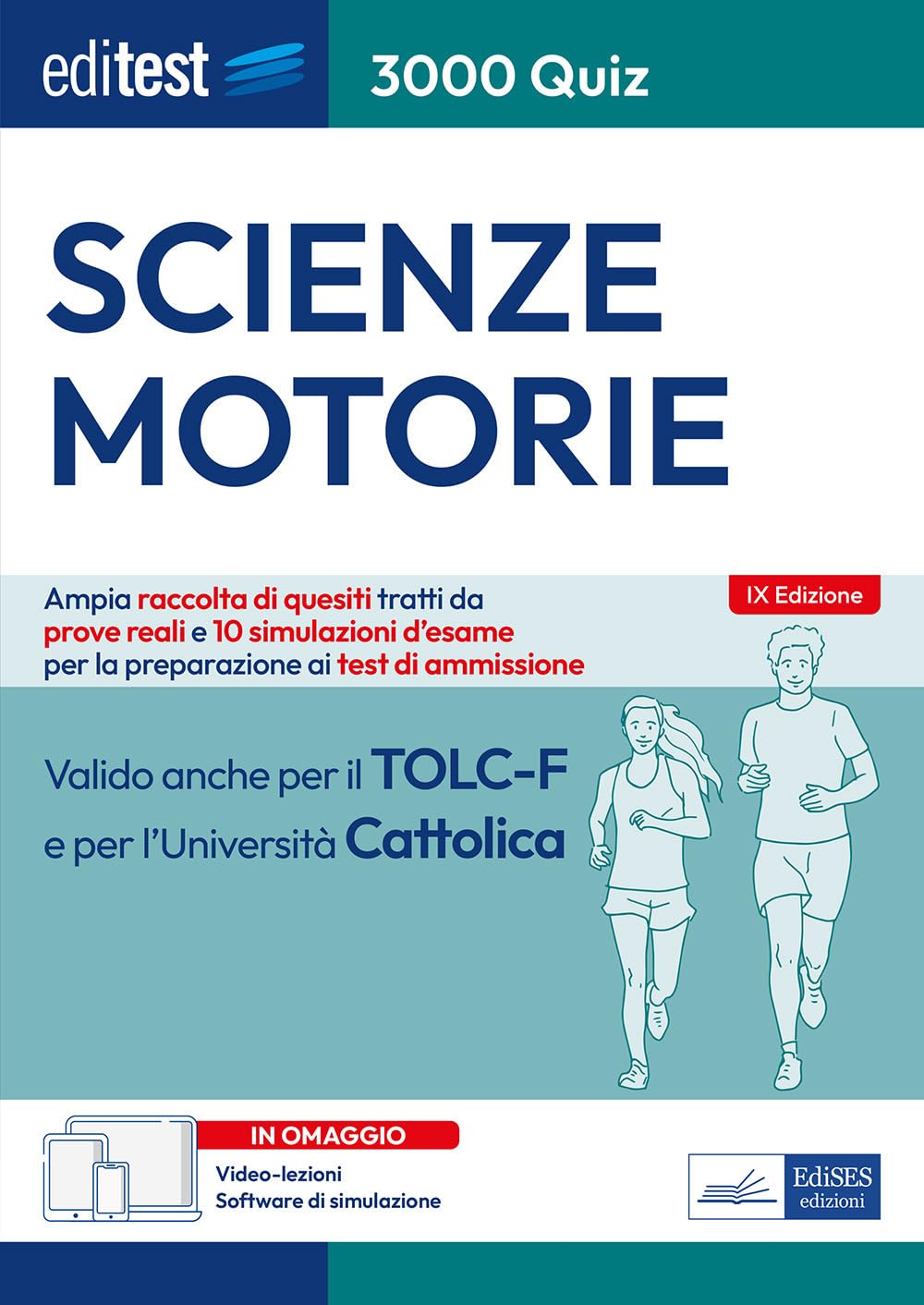 EdiTEST. Scienze motorie. 3000 quiz. Ampia raccolta di quesiti tratti da prove reali e 10 simulazioni d'esame per la preparazione ai test di accesso. Con software di simulazione book