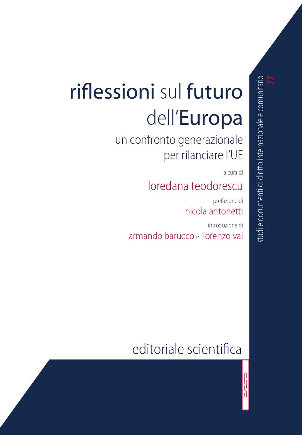Riflessioni sul futuro dell'Europa. Un confronto generazionale per rilanciare l'UE book