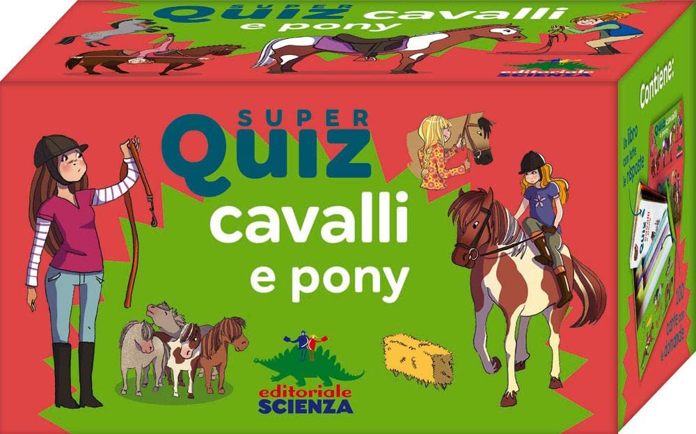 Super quiz: cavalli e pony. Ediz. a colori. Con 100 schede book