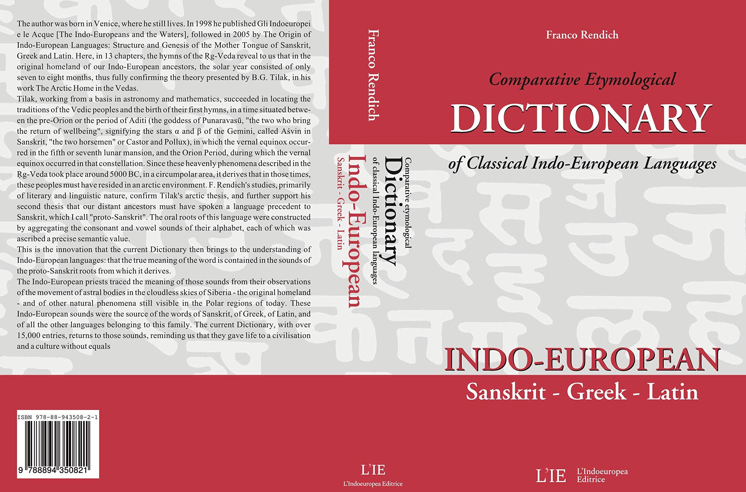 Compartaive Etymological Dictionary of classical Indo-European languages Books