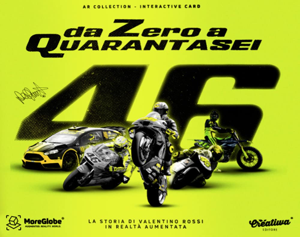 Da Zero a 46. La storia di Valentino Rossi in realtà aumentata. Con box figurine,. Con shopping bag book