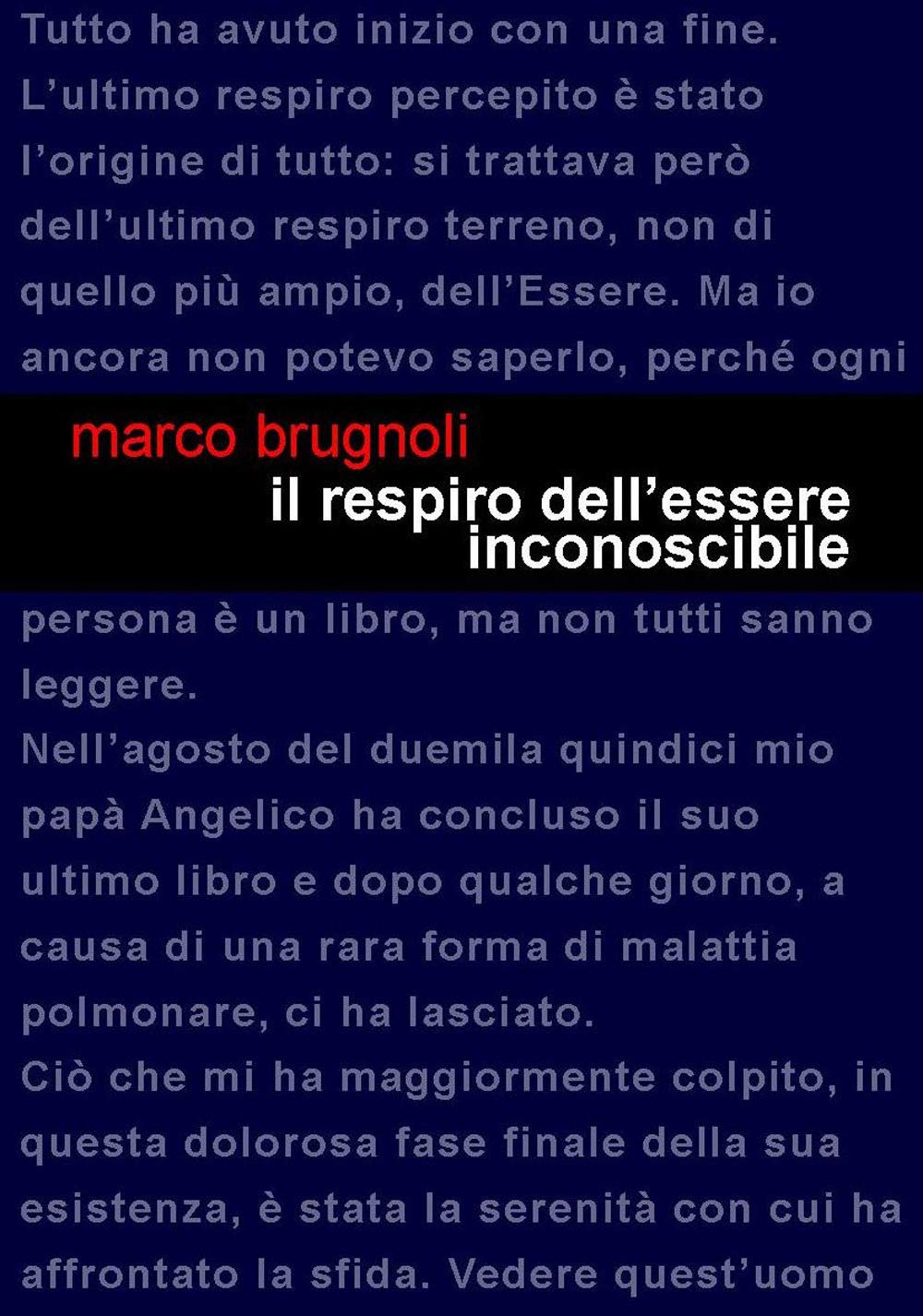 Il respiro dell'essere inconoscibile Contemporary literature