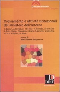 Ordinamento e attività istituzionali del Ministero dell'interno book