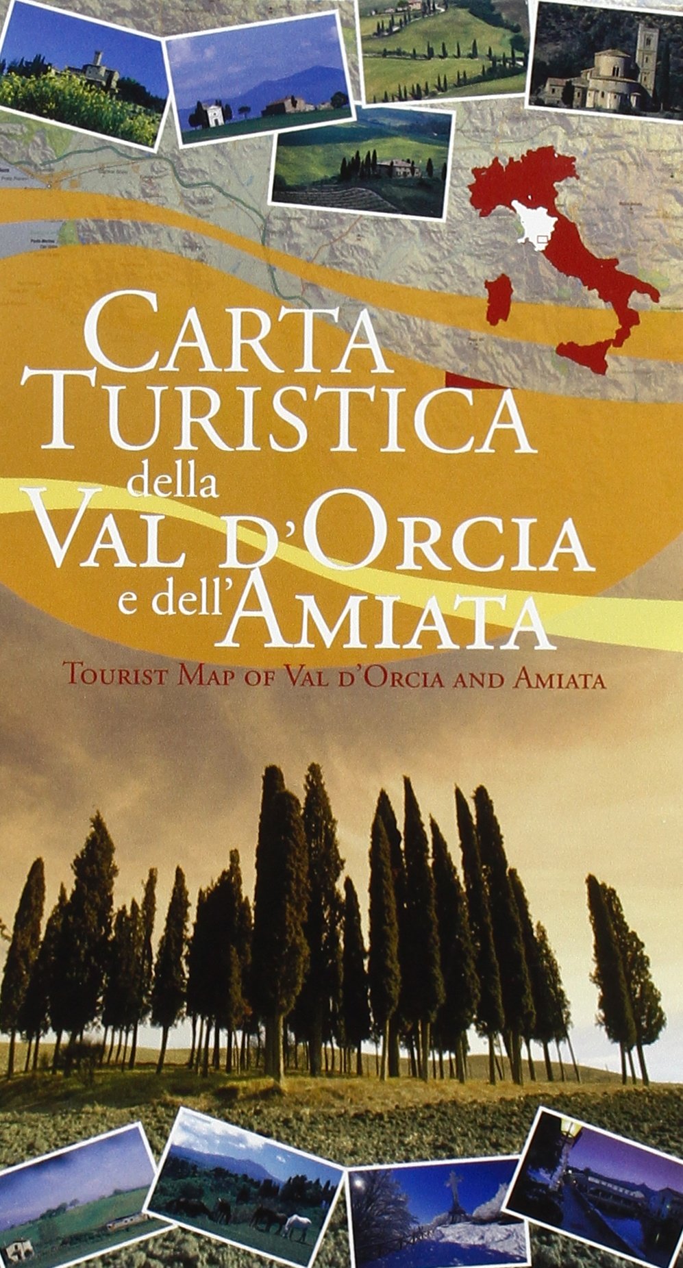 Carta turistica della Val d'Orcia. Tourist map of the Orcia Valley Leisure, Home & Garden