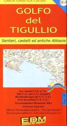 GE-39 Golfo Tigullio turisti. Carte dei sentieri di Liguria Leisure, Home & Garden