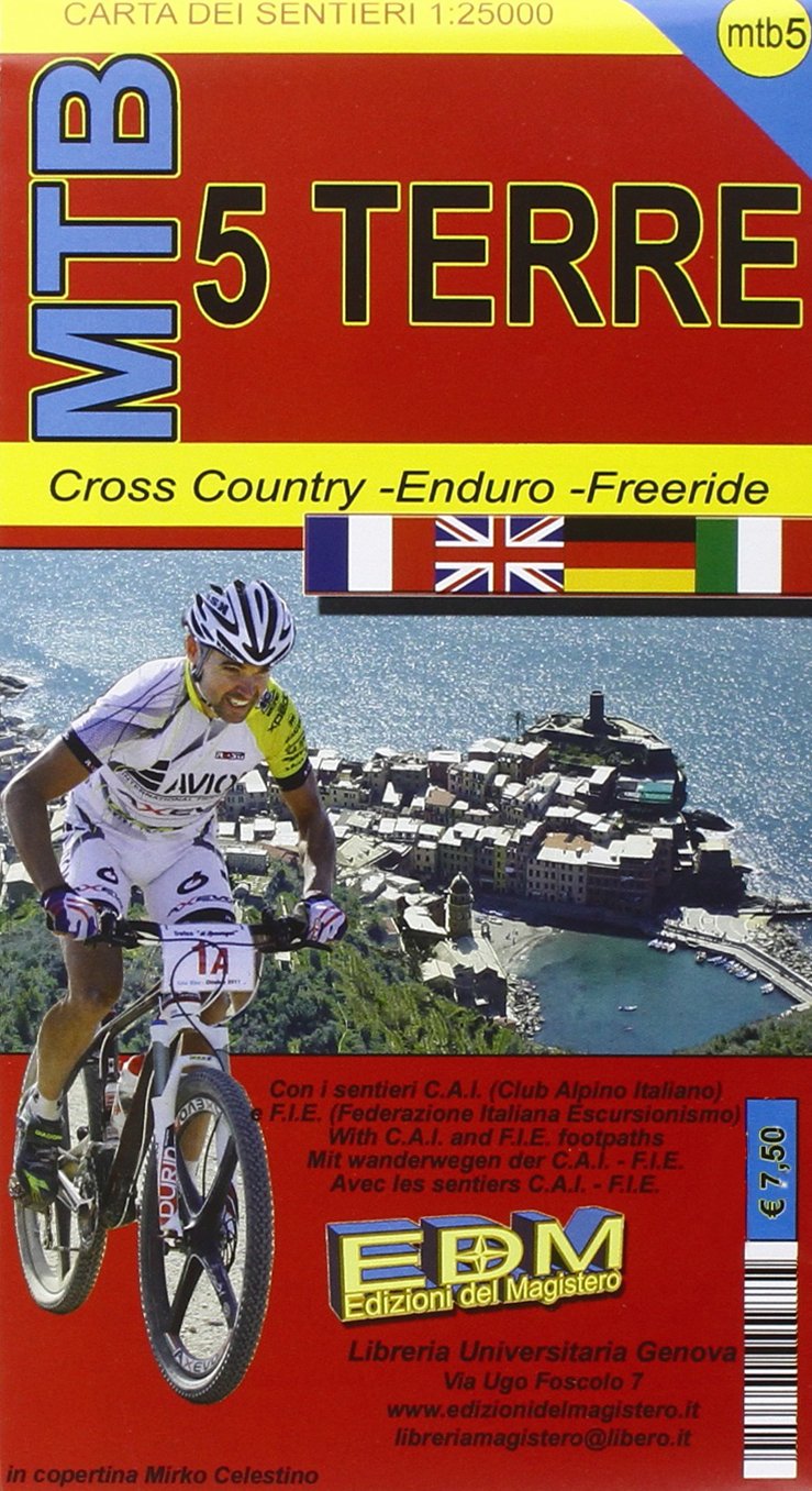 MTB 5 Terre. Carte dei sentieri di liguria per mountain bike MTB VTT Leisure, Home & Garden