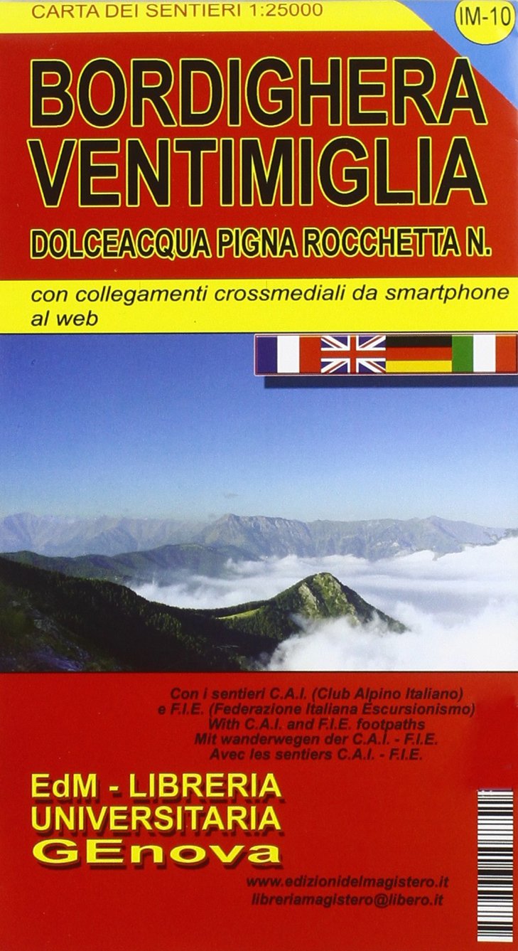 Ventimiglia, Bordighera, Ospedaletti, Valle Roja, Valle Nervia 1 : 25 000. Blatt  IM-10 book