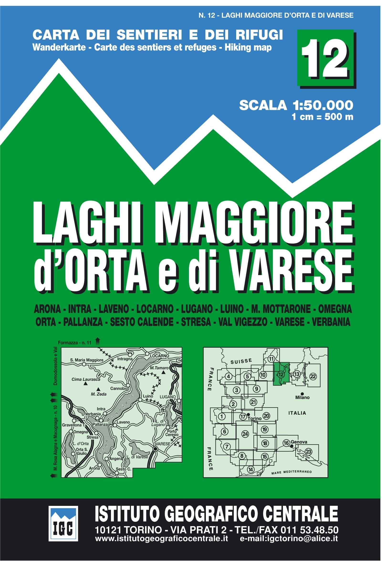 IGC Italien 1 : 50 000 Wanderkarte 12 Laghi Maggiore Leisure, Home & Garden