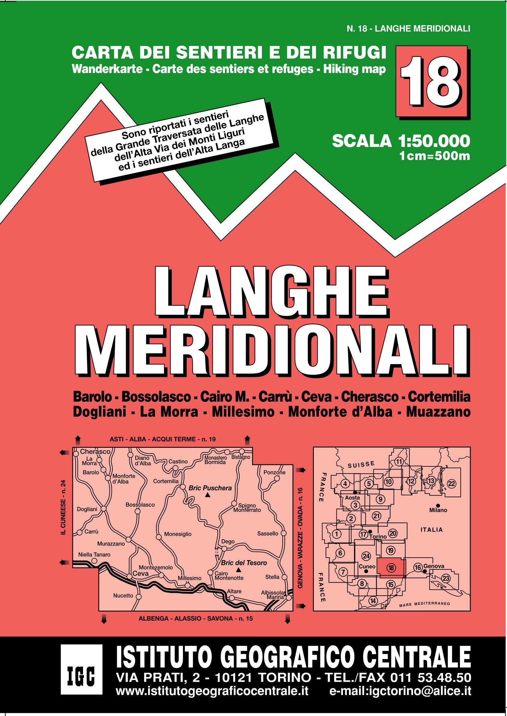 IGC Italien 1 : 50 000 Wanderkarte 18 Langhe Meridionali Leisure, Home & Garden