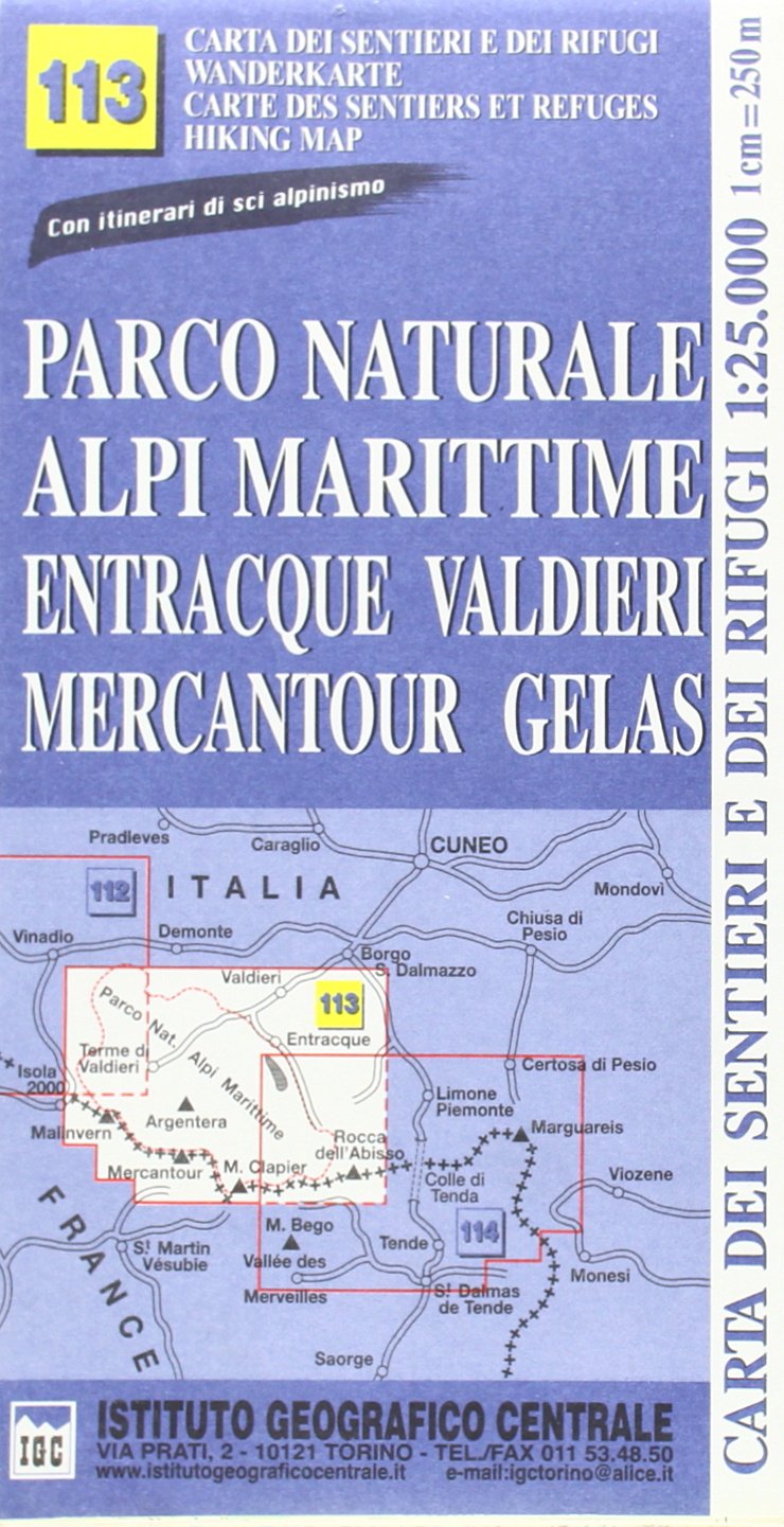 IGC Italien 1 : 25 000 Wanderkarte 113 Alpi Marittime Leisure, Home & Garden