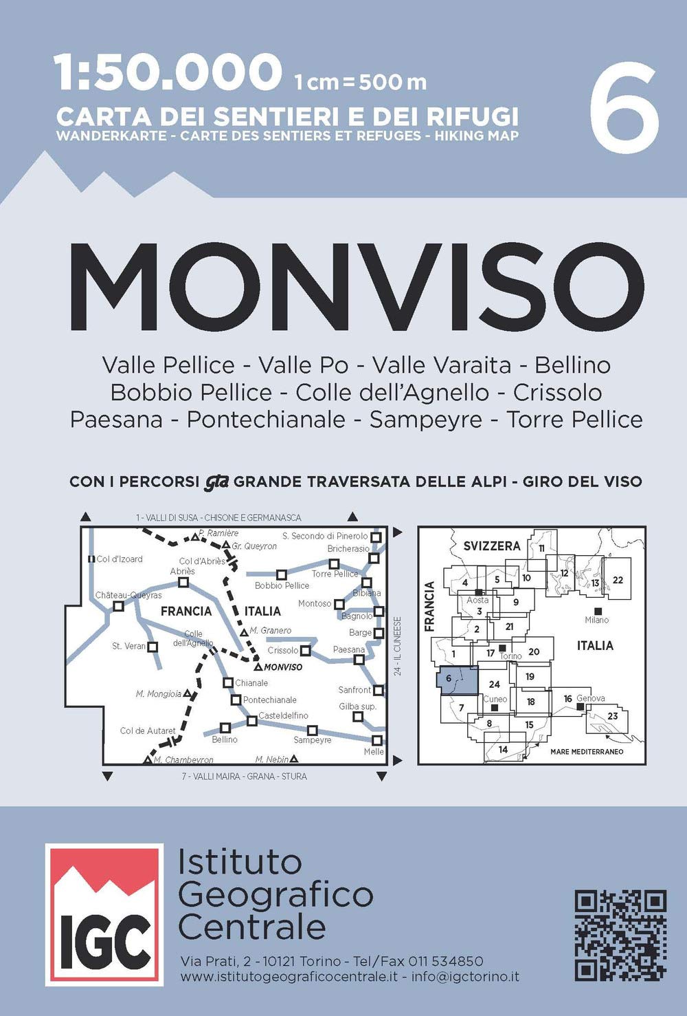IGC Italien 1 : 50 000 Wanderkarte 6 Monviso Leisure, Home & Garden