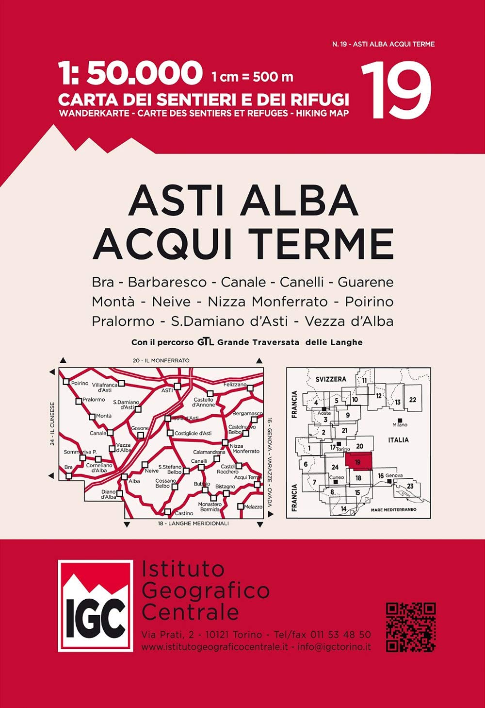 Wanderkarte 19 Asti Alba Acqui Terme 1:50 000 Leisure, Home & Garden