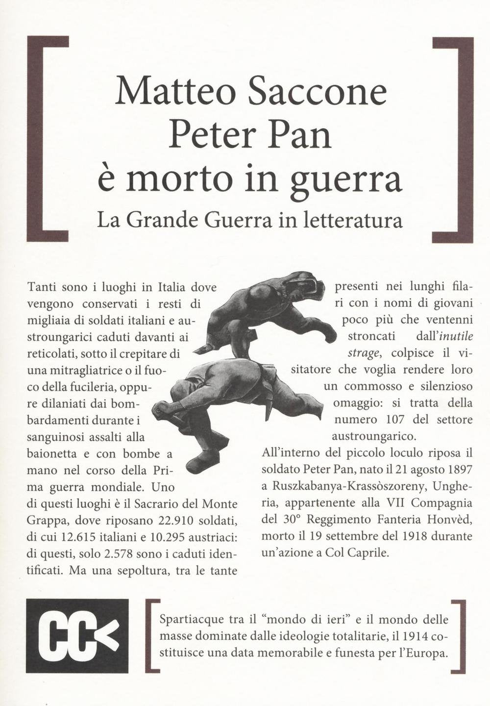 Peter Pan è morto in guerra. La grande guerra in letteratura book