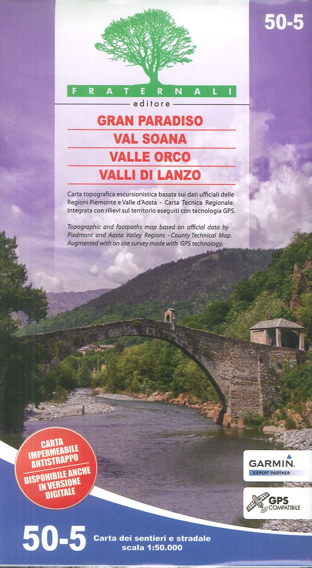 Carta n. 50-5. Gran Paradiso, Val Soana, Valle Orco, Valli di Lanzo 1:50.000 Leisure, Home & Garden