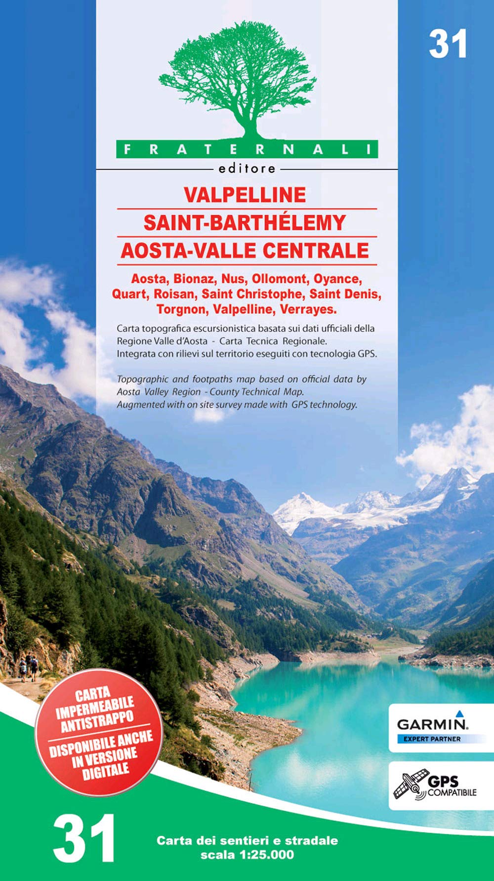 Carta n. 31. Valpelline, Saint-Barthélemy, Aosta 1:25.000 Leisure, Home & Garden