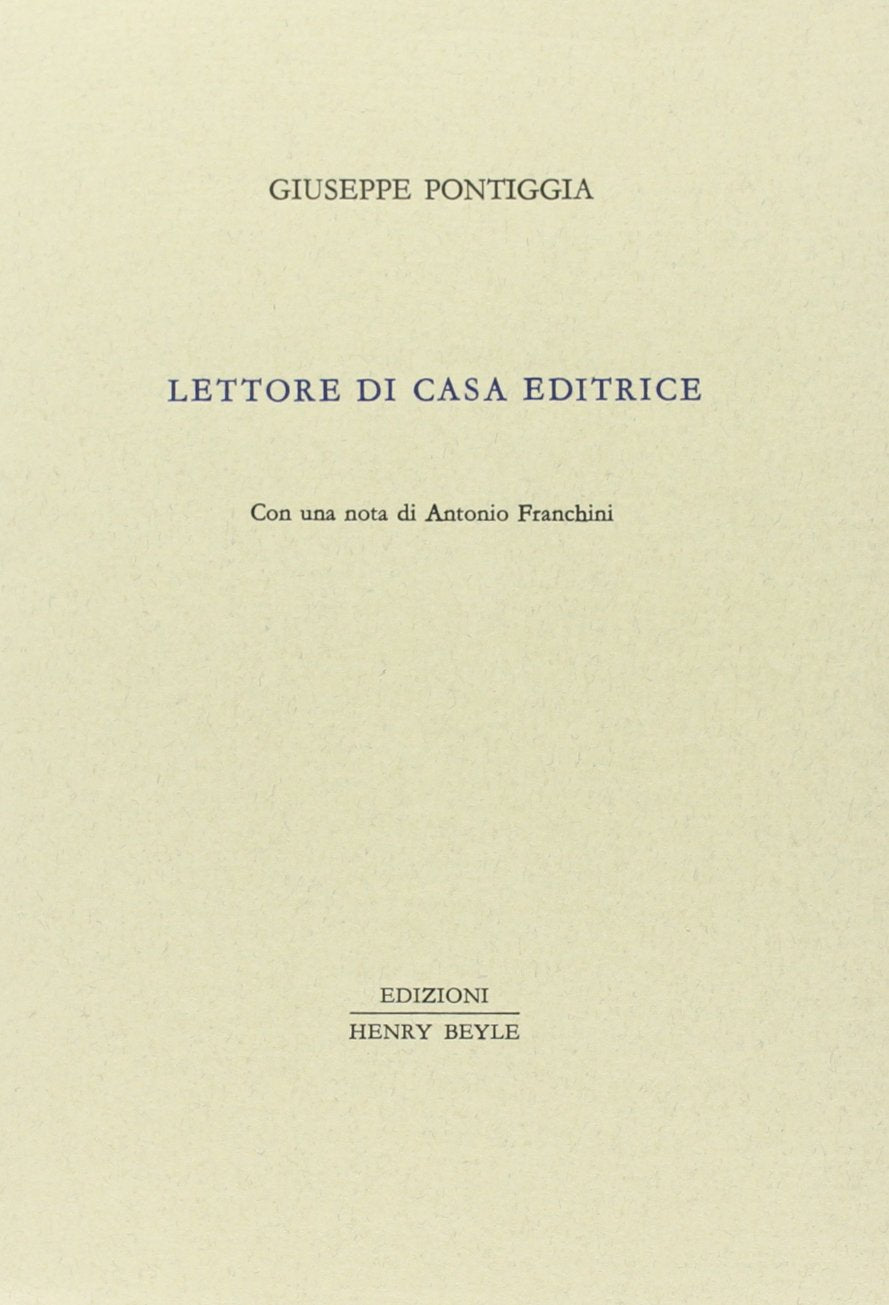 Lettore di casa editrice (Piccola biblioteca oggetti letterari) Media & Communication