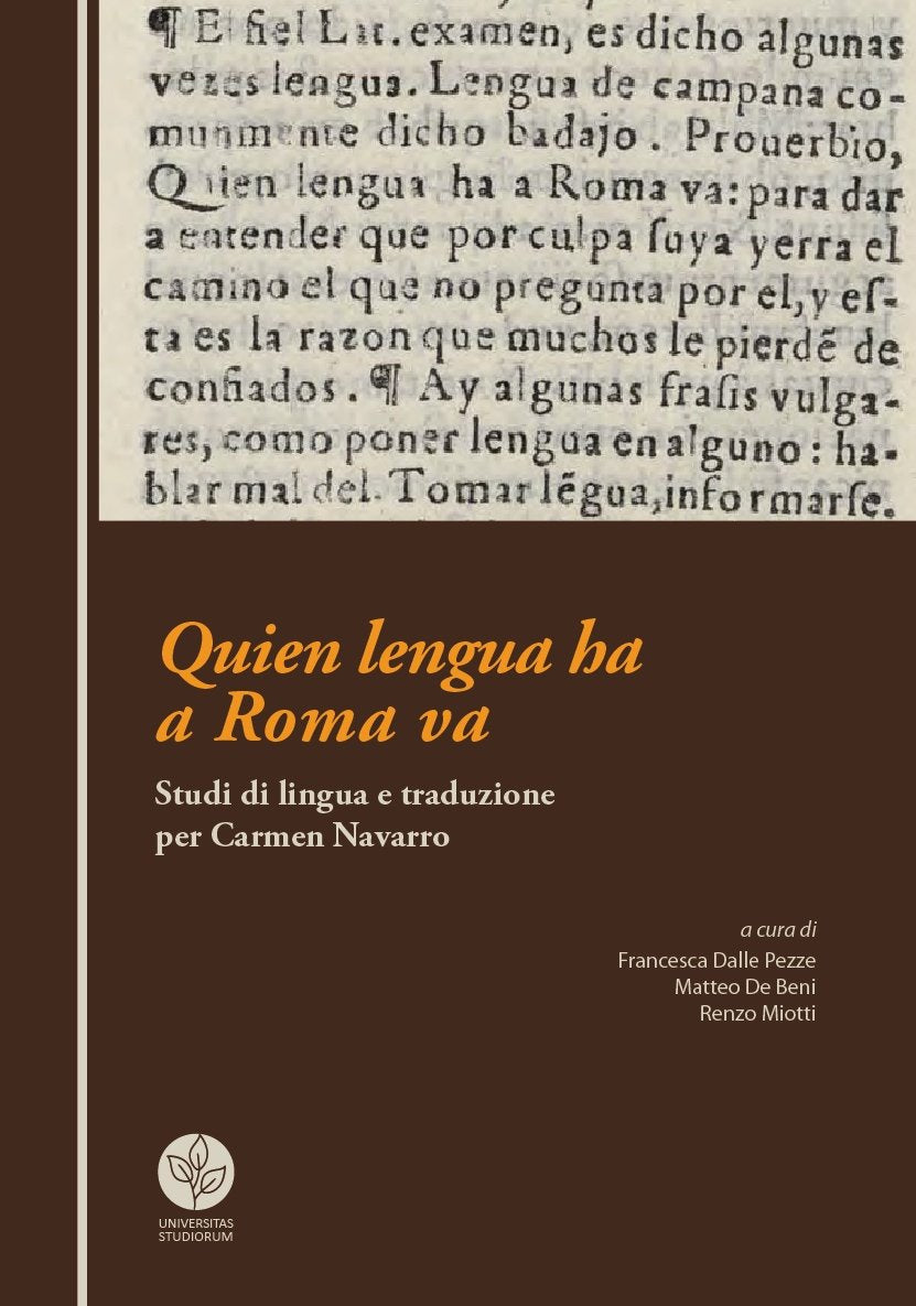 Quien lengua ha a Roma va. Studi di lingua e traduzione per Carmen Navarro book
