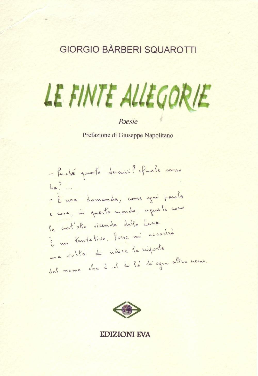 Le finte allegorie book