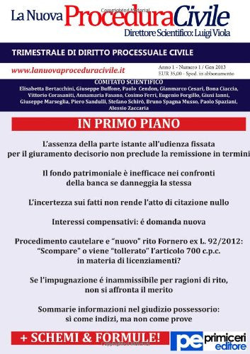 La Nuova Procedura Civile (01/2013) Law