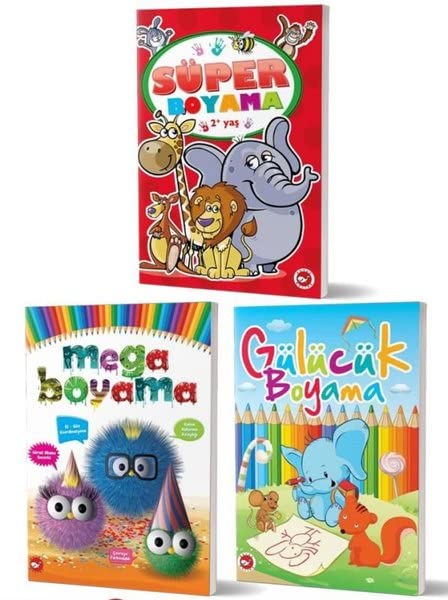 2+ Yaş Boyama Kitapları Set (3 Kitap Takım) Books