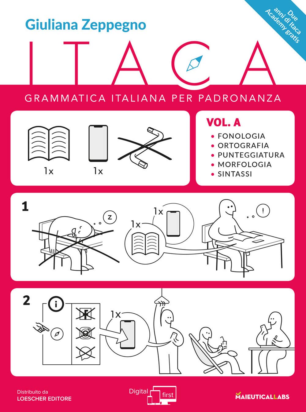 Itaca. Grammatica per padronanza. Per le Scuole superiori. Con espansione online. Fonologia, ortografia, punteggiatura, morfologia e sintassi (Vol. A) Professional & Reference Books