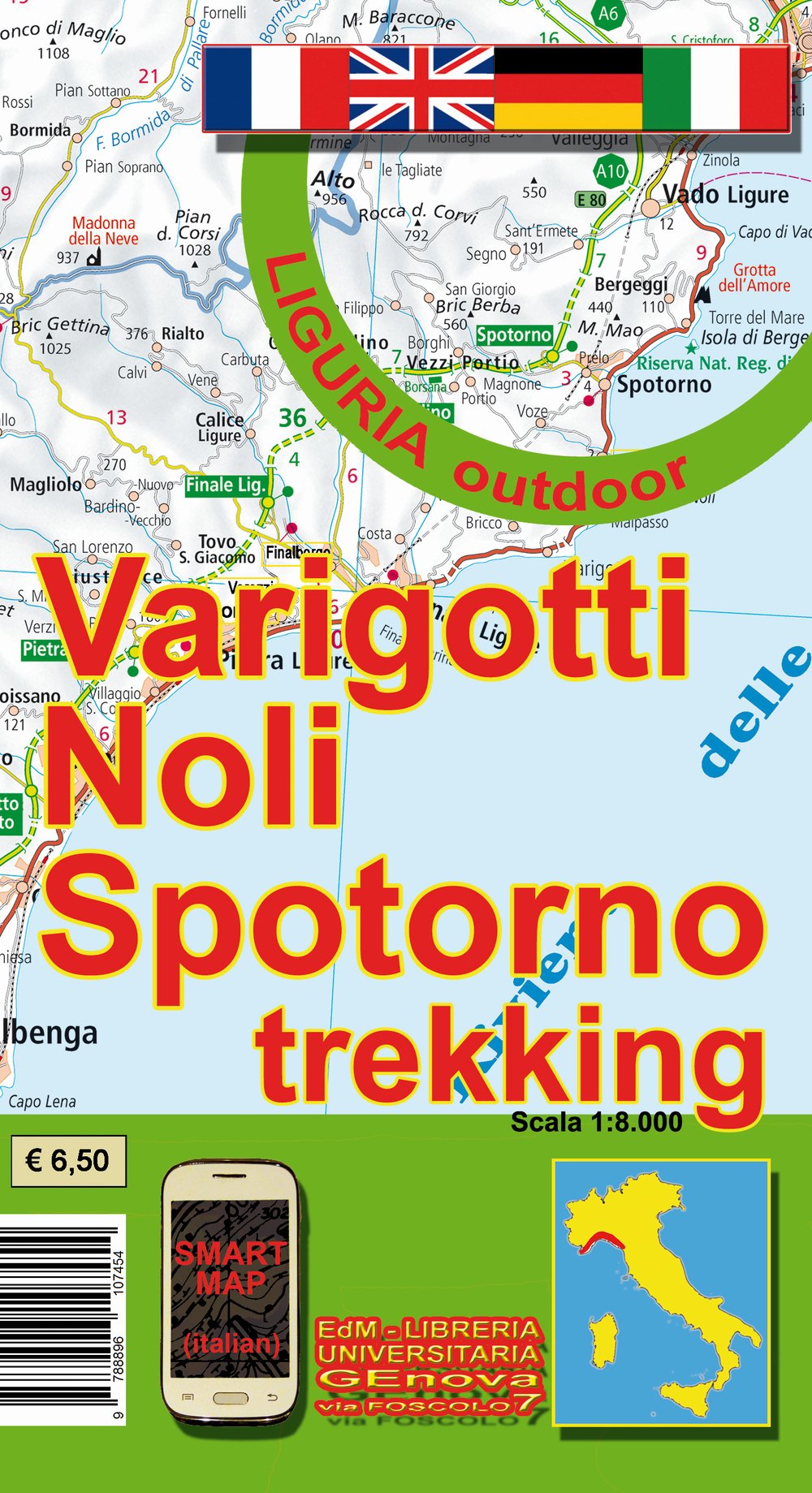 Varigotti, Noli, Spotorno Trekking Karte  1:8000 book