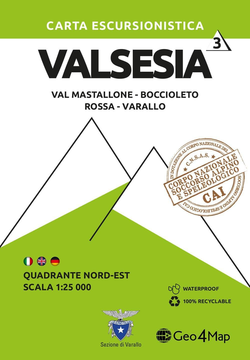 Valsesia Nord Est 1:25000: Val Mastallone-Boccioleto-Rossa-Varallo (Carte escursionistiche 1:25.000) Leisure, Home & Garden