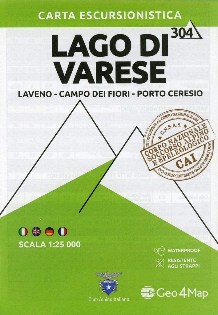 Lago di Varese: Laveno-Campo dei Fiori-Porto Ceresio (Carta escursionistica) Leisure, Home & Garden