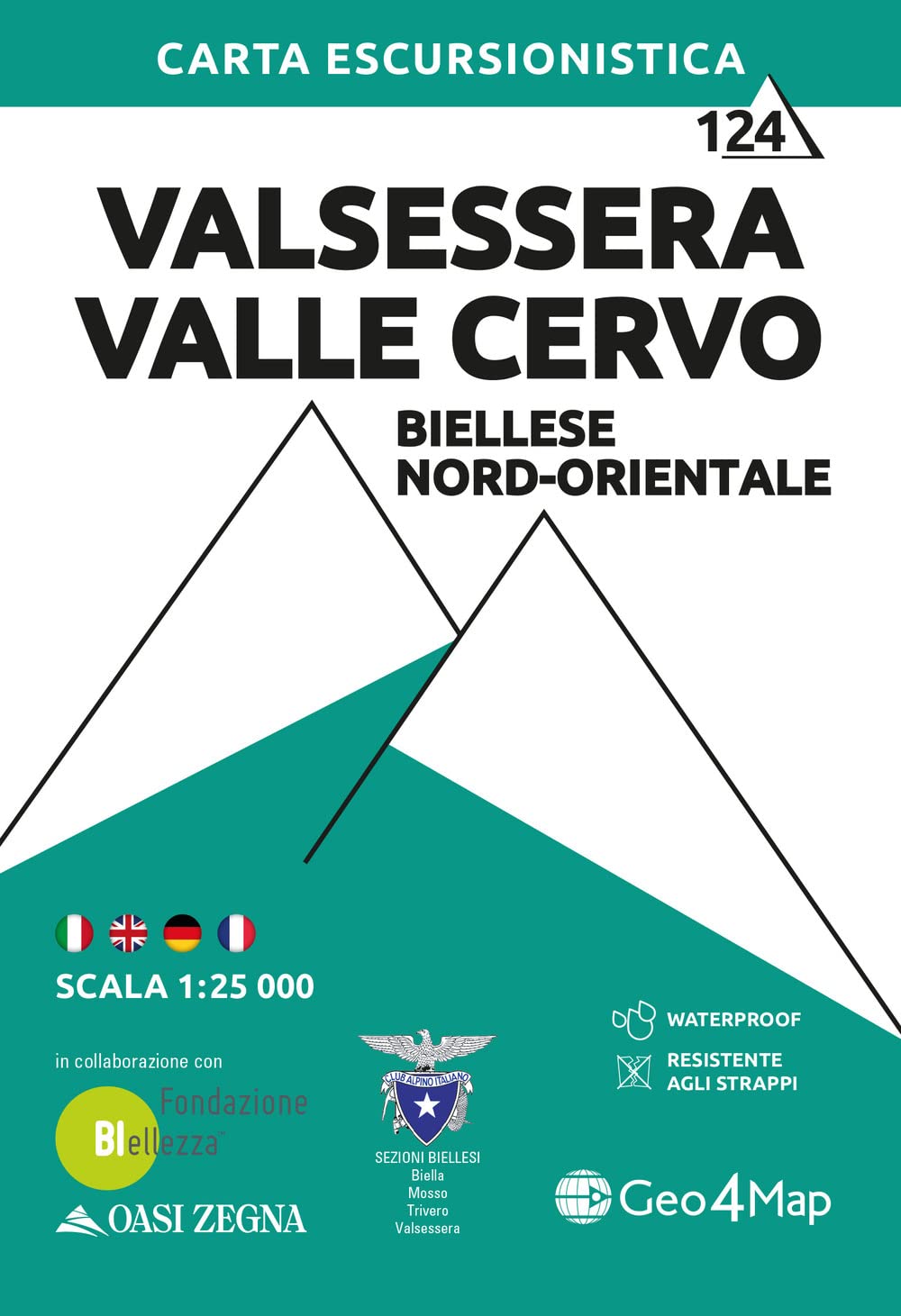 124 Valsessera, Valle Cervo. Biellese nord-orientale. Carta escursionistica 1:25.000 Leisure, Home & Garden