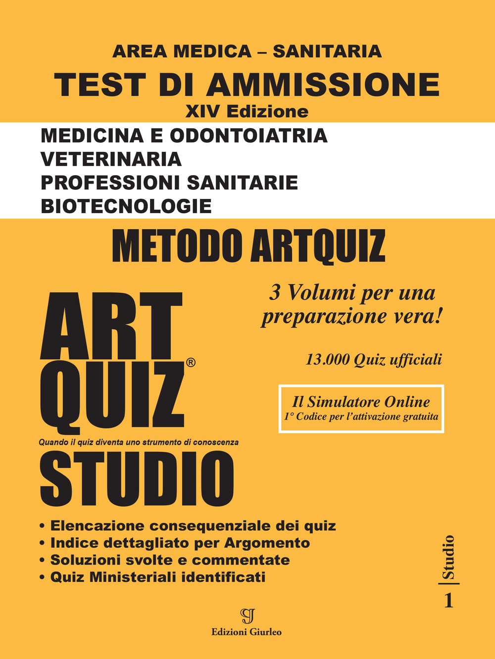 Artquiz studio. Test di ammissione a: medicina, odontoiatria, veterinaria, professioni sanitarie, biotecnoloolge. Area medica-sanitaria. Ediz. per la scuola book