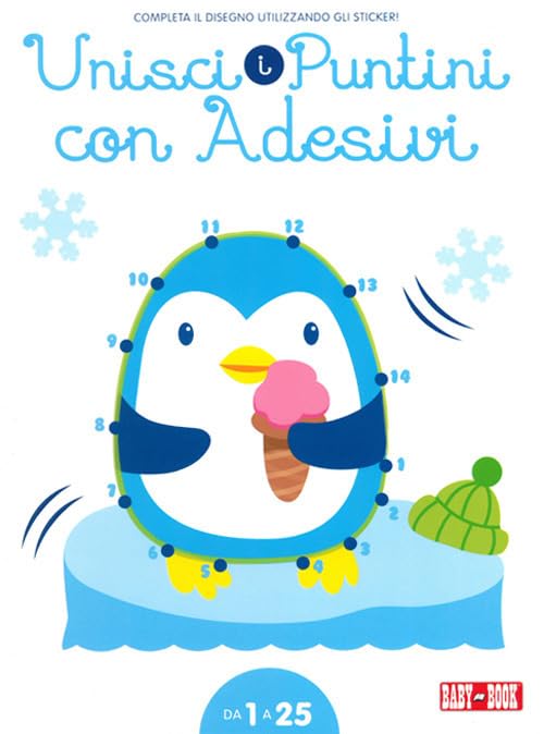 Pinguino. Unisci i puntini 1-25. Con adesivi. Ediz. illustrata Tiptoi & Games