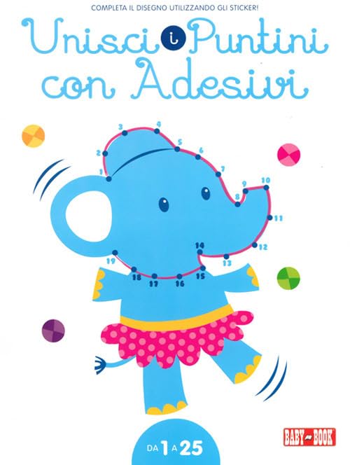 Elefante. Unisci i puntini 1-25. Con adesivi. Ediz. illustrata Tiptoi & Games