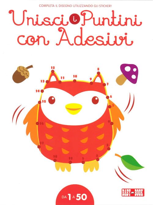 Gufo. Unisci i puntini 1-50. Con adesivi. Ediz. illustrata Tiptoi & Games