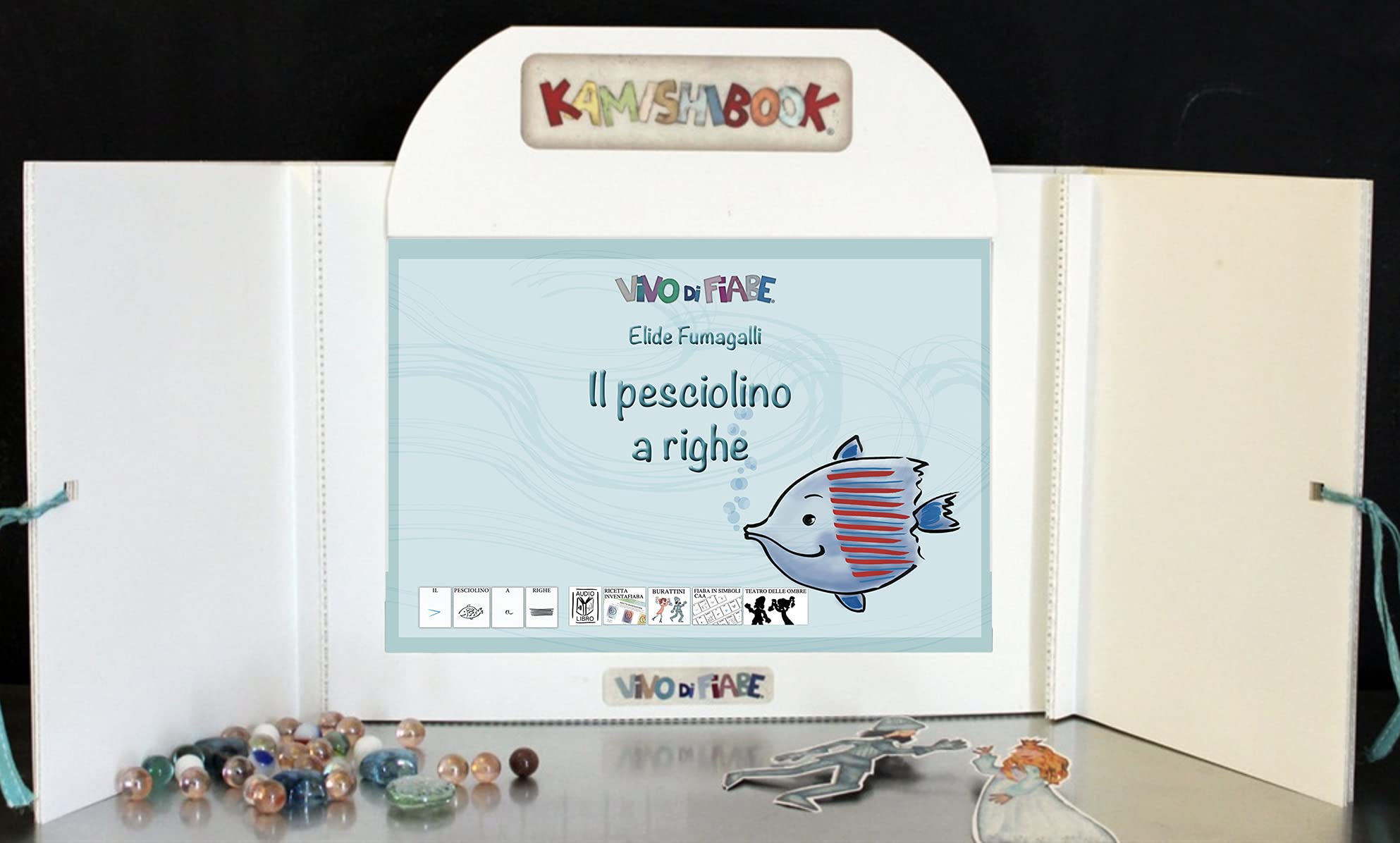 Il pesciolino a righe. Testo in simboli. Kamishibai. Ediz. illustrata. Con audiolibro book
