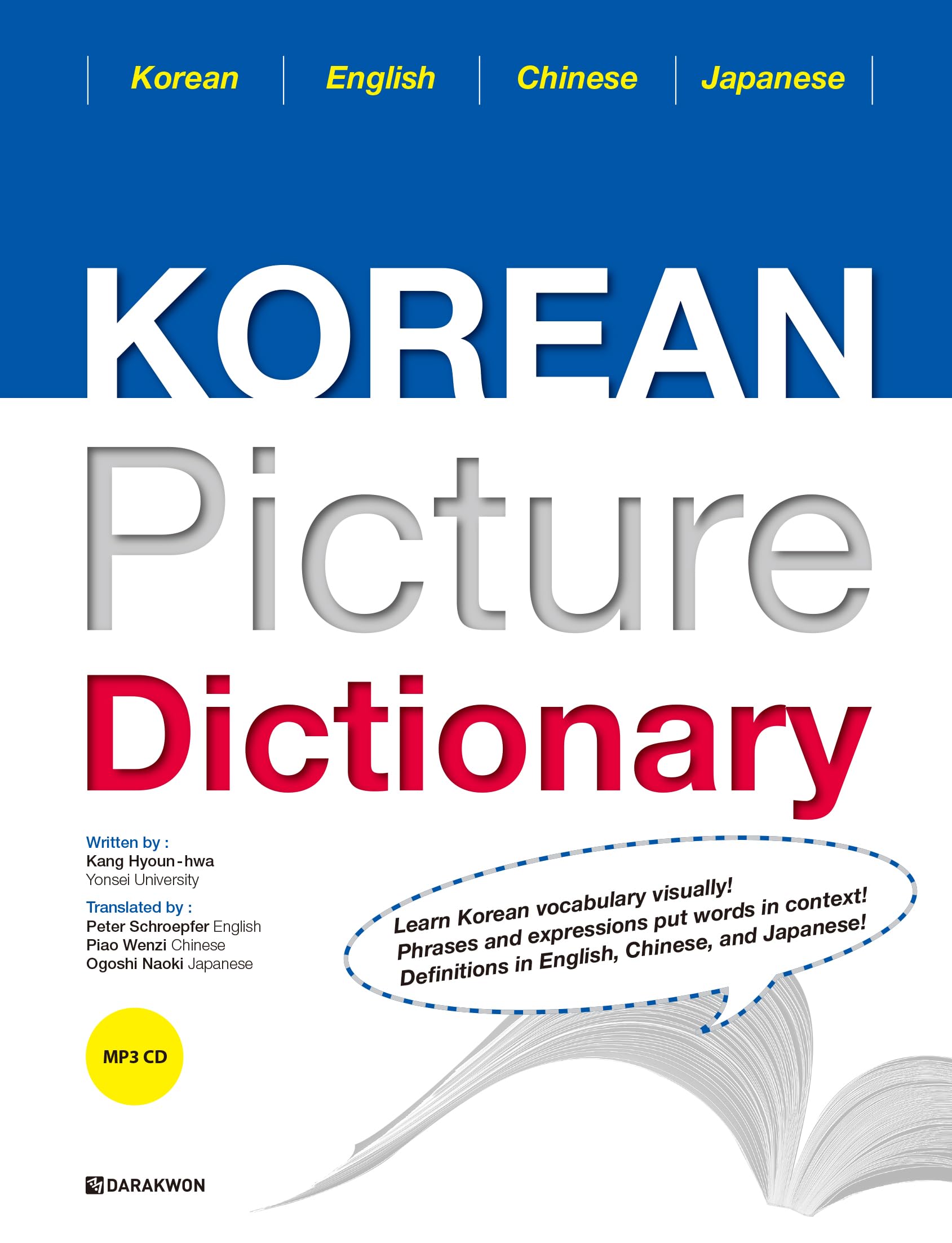 KOREAN PICTURE DICTIONARY 1, +MP3 CD (Anglais/Chinois/Japonais) Study Guides