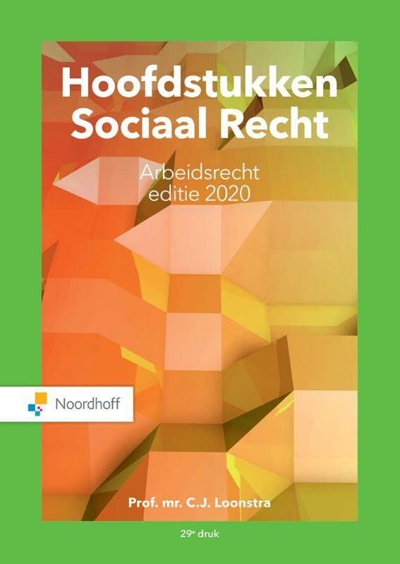 Hoofdstukken Sociaal Recht editie 2020 book