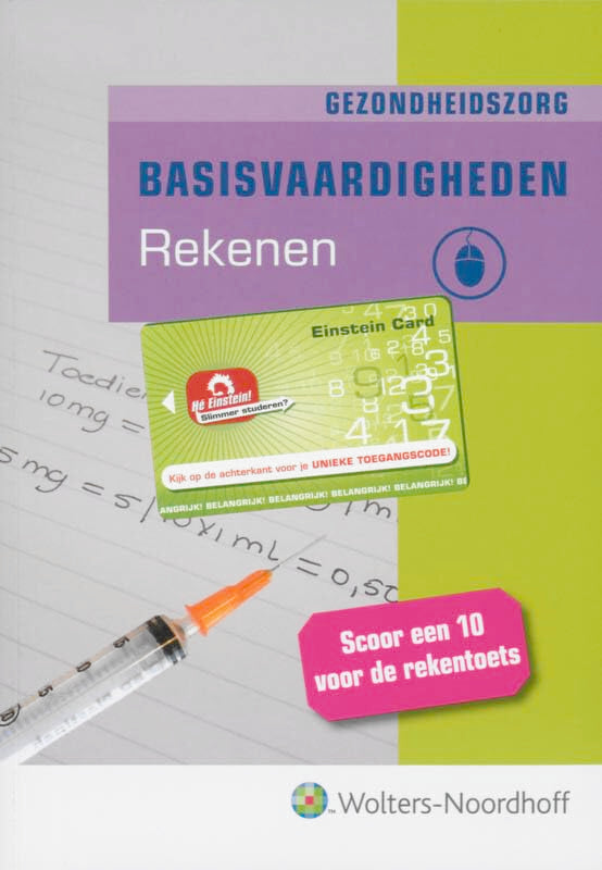 Basisvaardigheden rekenen voor de gezondheidszorg book