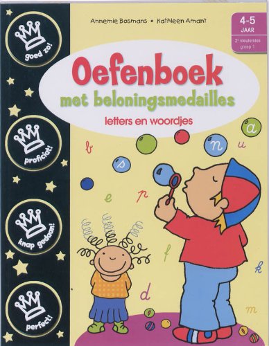 Oefenboek met beloningsmedailles: letters en woordjes Books