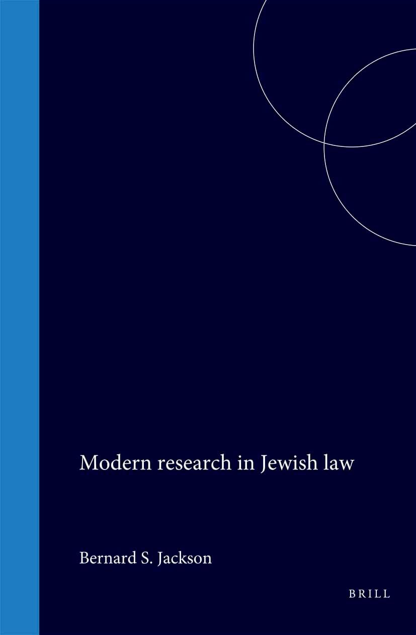 Modern research in Jewish law (The Jewish Law Annual Supplements, 1, Band 1) Religion & Esotericism