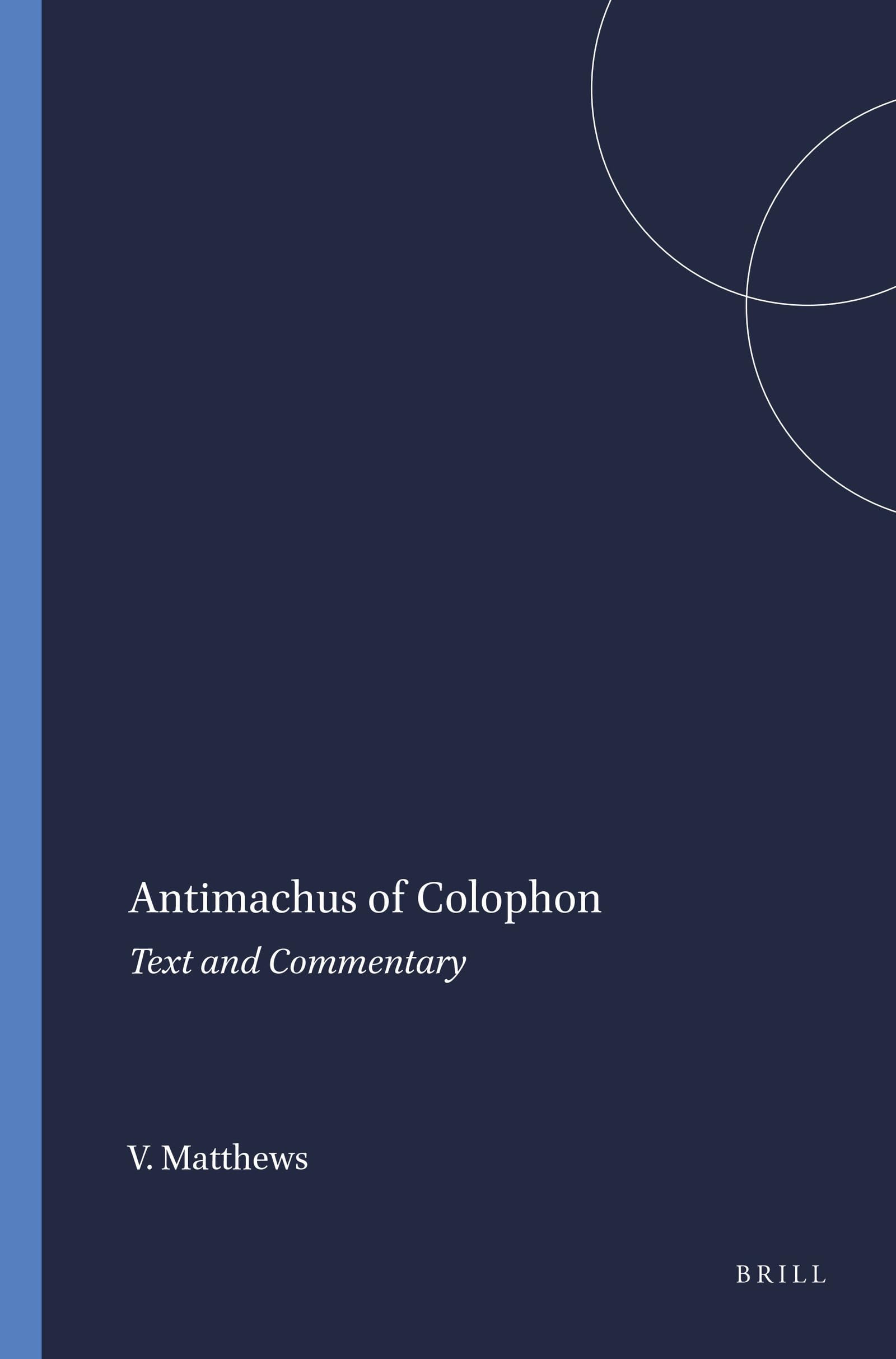 Antimachus of Colophon book