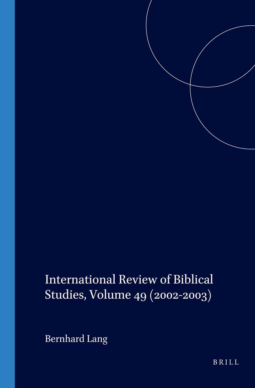 International Review of Biblical Studies, Volume 49 (2002-2003) Architecture