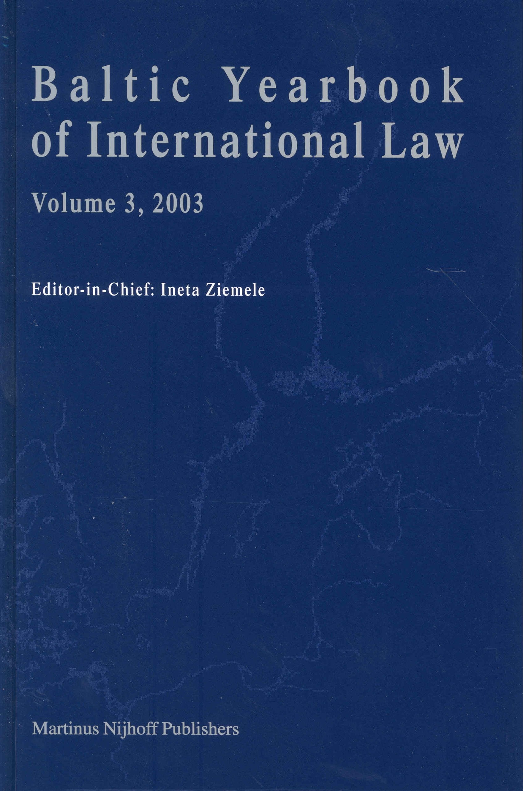 Baltic Yearbook of International Law, Volume 3 (2003) Law